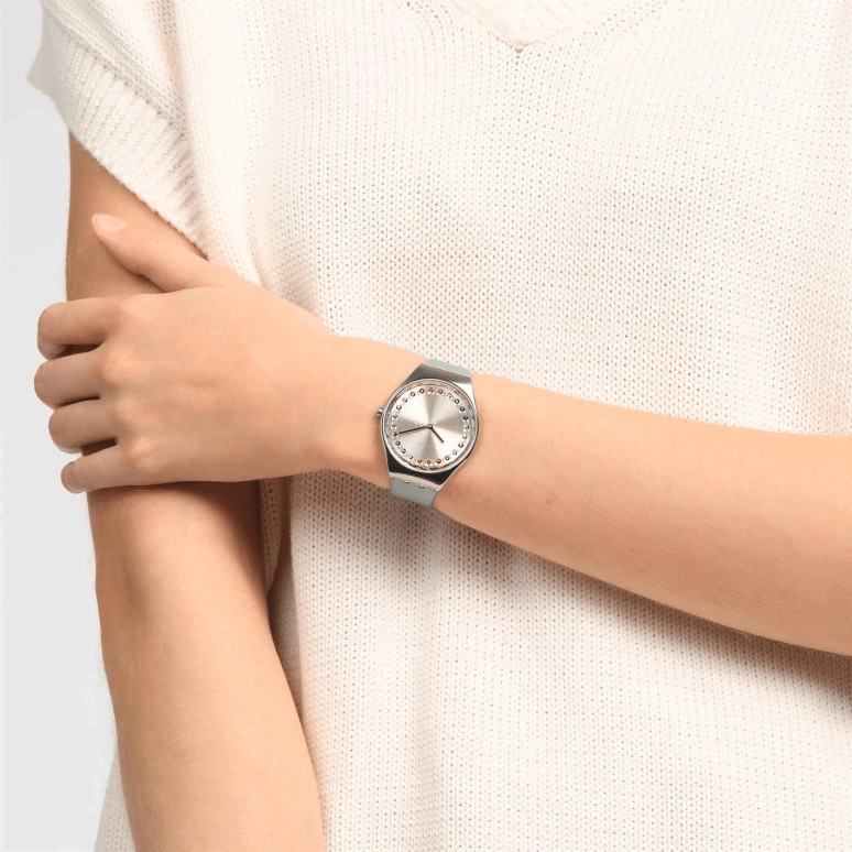 Swatch,IRONY 38mm,38mm,Stainless Steel,Silver,Quartz,Sapphire,Crystal Glass,Round,SYXS144