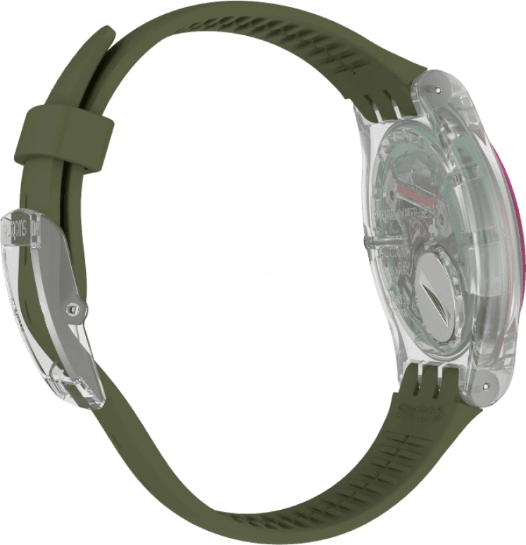 Swatch,Originals 41mm,41mm,Plastic,Pink,Quartz,Sapphire,Crystal Glass,Round,SUOK714