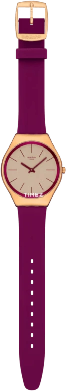 Swatch,SKIN 38mm,38mm,Stainless Steel,Pink Gold,Quartz,Round,Rose Gold,SYXG131