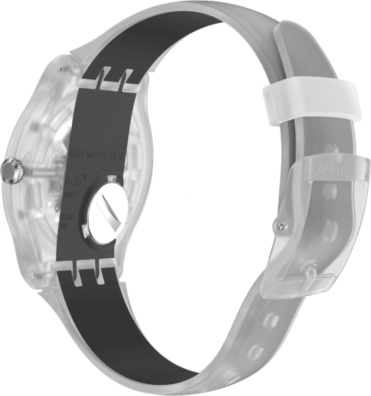 Swatch,Originals 41mm,41mm,Plastic,Skeleton,Quartz,Round,Transparent,SUOK157