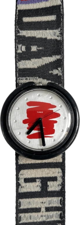 Swatch,Other 40mm,40mm,Plastic,White,Red,Quartz,Round,Black,PWBB140