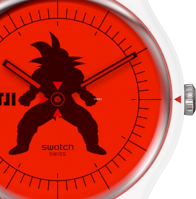 Swatch,Other 41mm,41mm,Plastic,Red,Black,Quartz,Sapphire,Crystal Glass,Round,SUOZ348