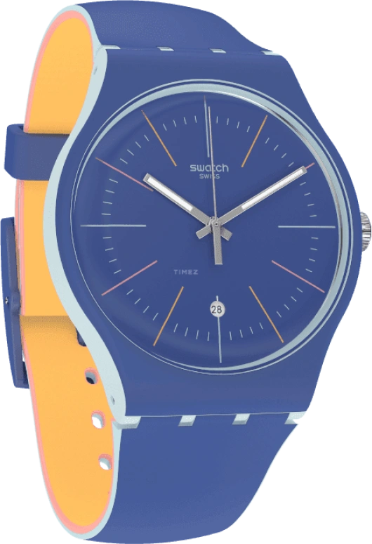 Swatch,Originals 41mm,41mm,Plastic,Blue,SUOS403