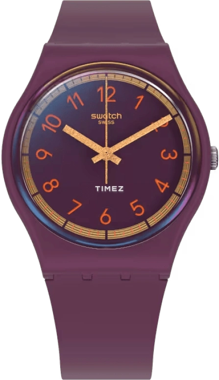 Swatch,Other 34mm,34mm,Plastic,Purple,Quartz,Tonneau,SVHV100,SVHV100-5300