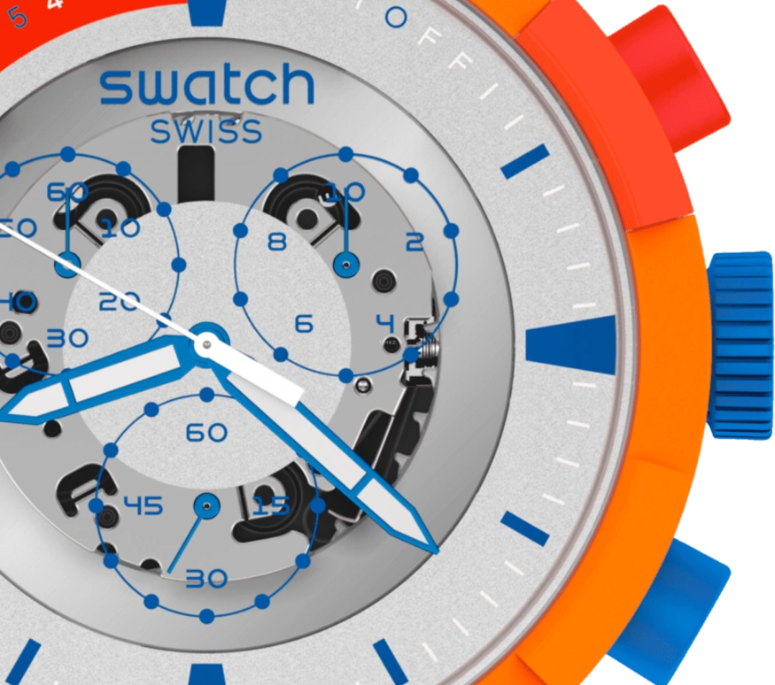 Swatch,THE BOLD 47mm,47mm,Bioceramic,Ceramic,Sapphire,Crystal Glass,SB04Z401
