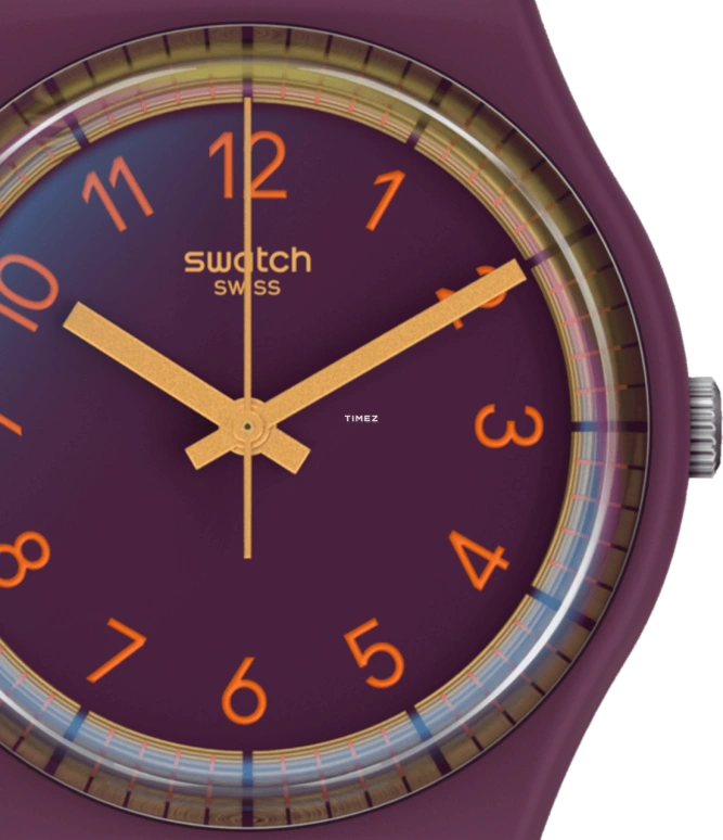 Swatch,Other 34mm,34mm,Plastic,Purple,Quartz,Tonneau,SVHV100,SVHV100-5300