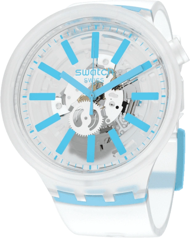 Swatch,THE BOLD 47mm,47mm,Plastic,White,SO27E105