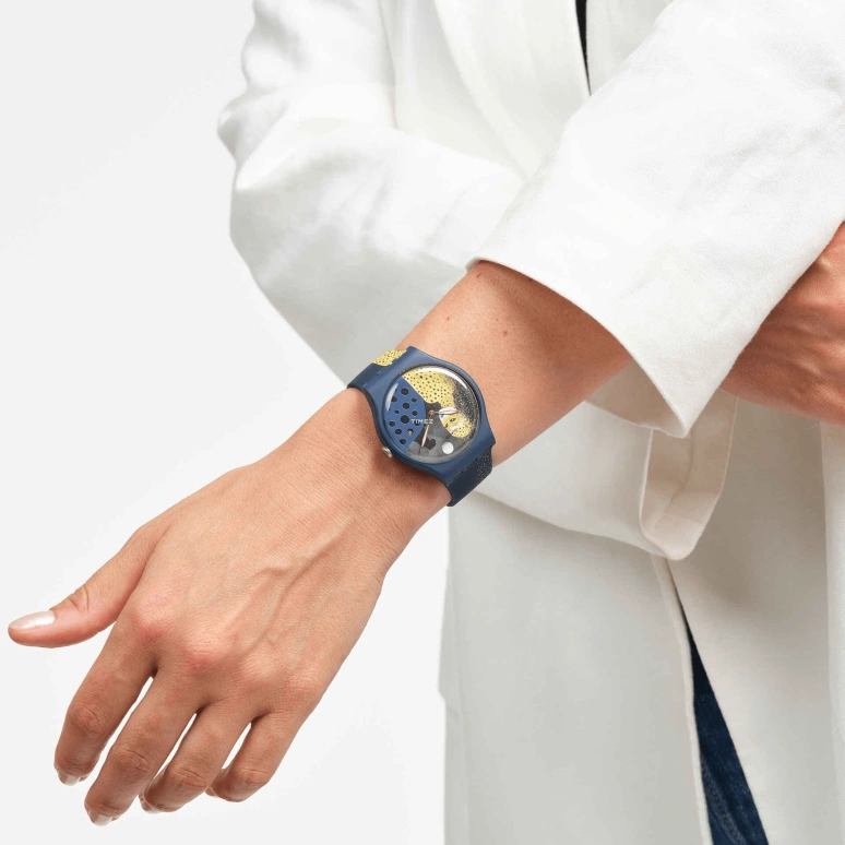 Swatch,Other 41mm,41mm,Bio-sourced,Multi-Color,Quartz,Sapphire,Crystal Glass,Round,SO29Z401