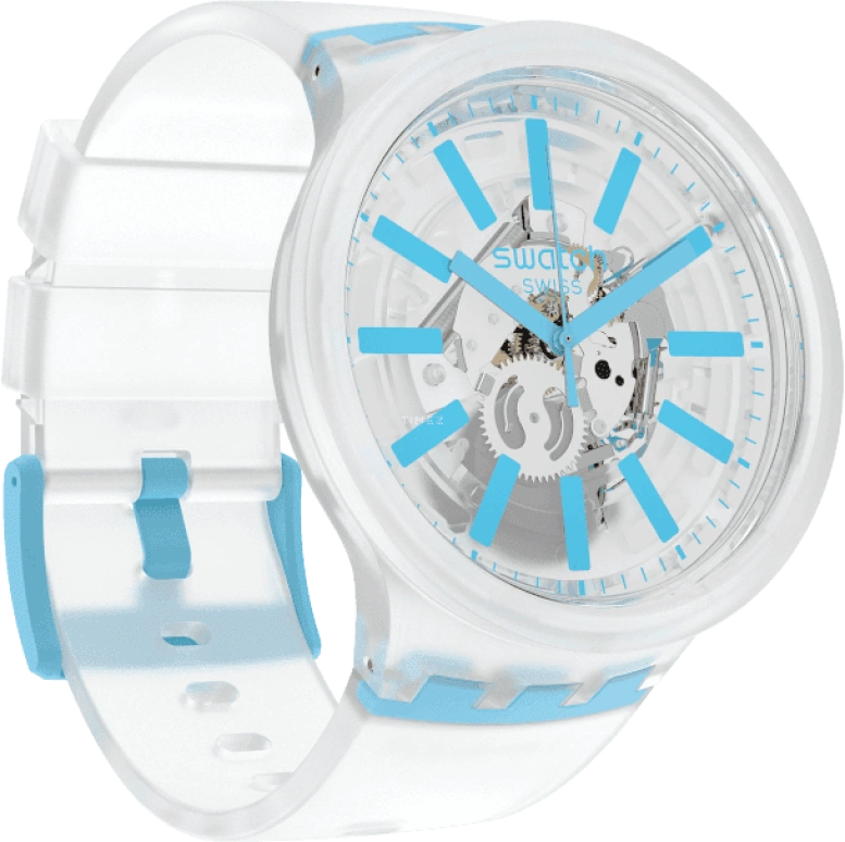 Swatch,THE BOLD 47mm,47mm,Plastic,White,SO27E105