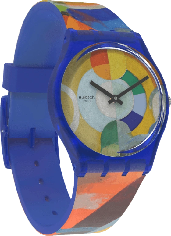 Swatch,Originals 34mm,34mm,Plastic,Multi-Color,Quartz,Sapphire,Crystal Glass,Round,GZ712
