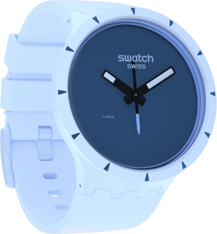 Swatch,THE BOLD 47mm,47mm,Bioceramic,Ceramic,Blue,Sapphire,Crystal Glass,SB03N102