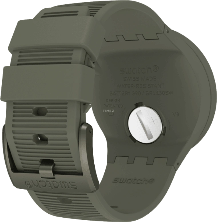 Swatch,THE BOLD 47mm,47mm,Plastic,Green,Sapphire,Crystal Glass,SO27M105