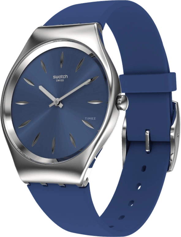 Swatch,SKIN 38mm,38mm,Blue,Sapphire,Crystal Glass,SYXS132
