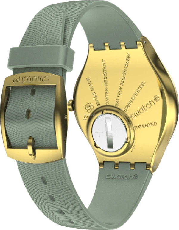 Swatch,SKIN 38mm,38mm,Gold,Closed,SYXG113