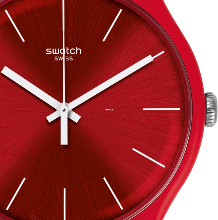 Swatch,Special Edition 47.40mm,47.40mm,Plastic,Red,Quartz,Round,SUOZ232