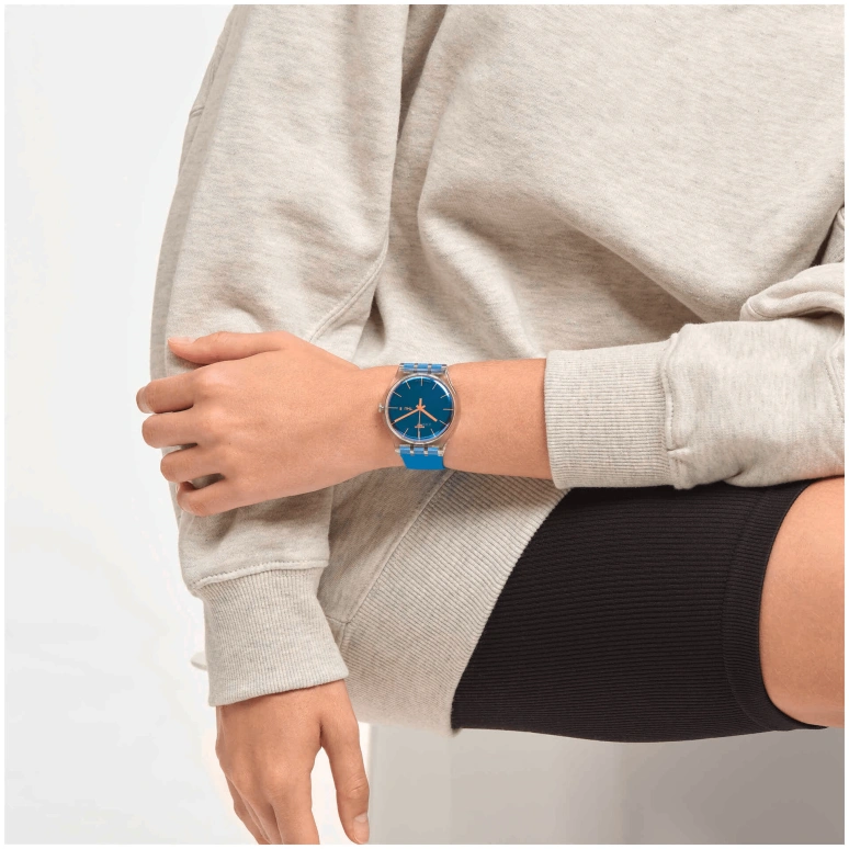 Swatch,Originals 41mm,41mm,Plastic,Blue,SUOK711