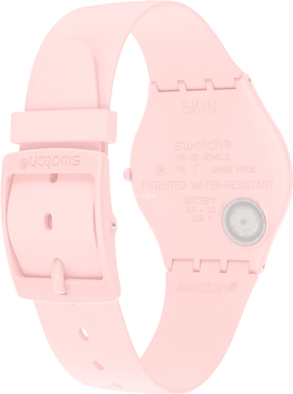 Swatch,SKIN 34mm,34mm,Ceramic,Pink,Closed,SS09P100