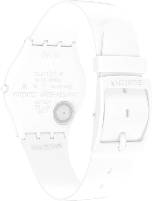 Swatch,SKIN 34mm,34mm,Ceramic,White,Quartz,SS09W100