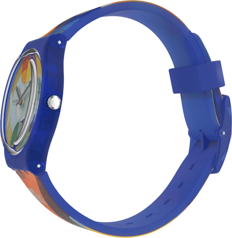 Swatch,Originals 34mm,34mm,Plastic,Multi-Color,Quartz,Sapphire,Crystal Glass,Round,GZ712