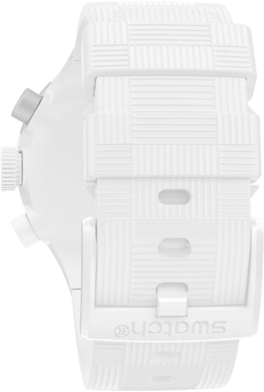 Swatch,THE BOLD 47mm,47mm,Plastic,White,Sapphire,Crystal Glass,SB02W400