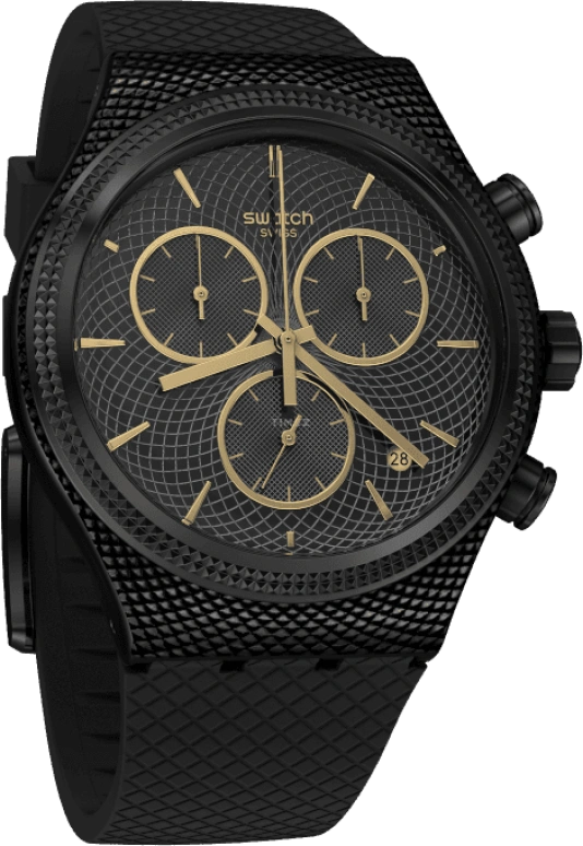 Swatch,IRONY 43x49mm,43x49mm,Black,YVB408