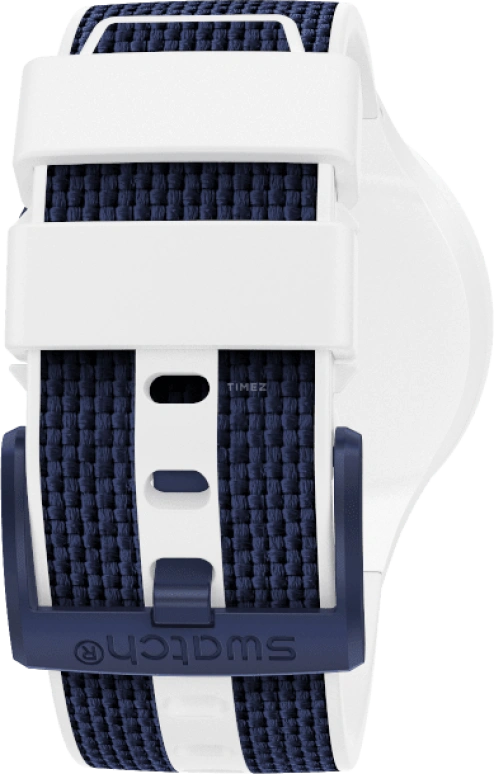 Swatch,THE BOLD 47mm,47mm,Plastic,White,Sapphire,Crystal Glass,Closed,SO27W102