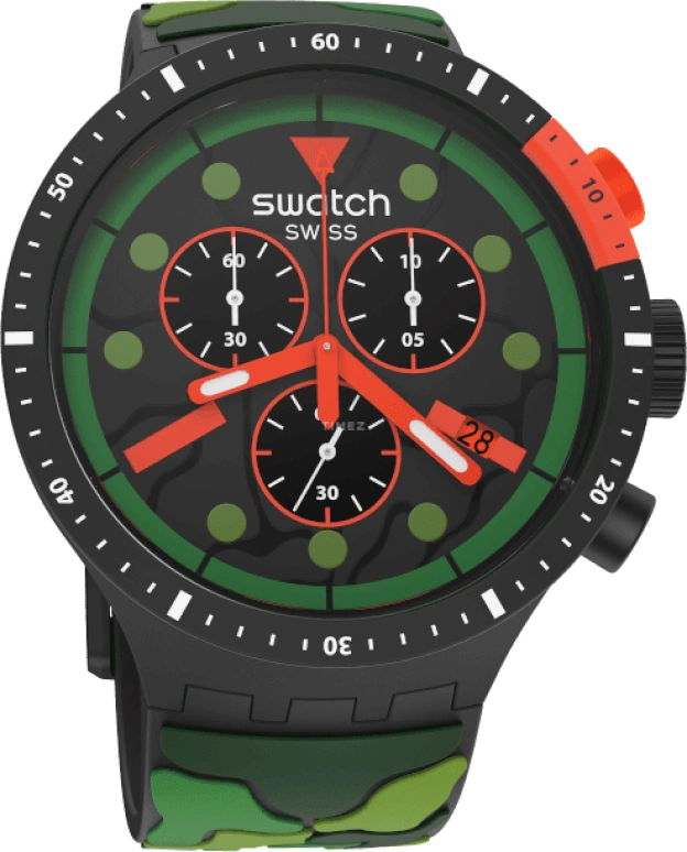Swatch,THE BOLD 47mm,47mm,Plastic,Black,SB02B409