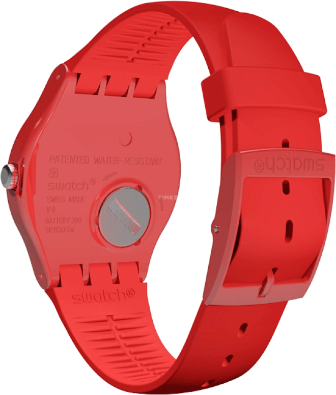 Swatch,Originals 41mm,41mm,Plastic,Red,SUOR106