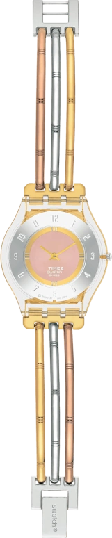 Swatch,SKIN 34mm,34mm,Bio-sourced,Silver,Pink,Quartz,Glass,Round,SS08K101B