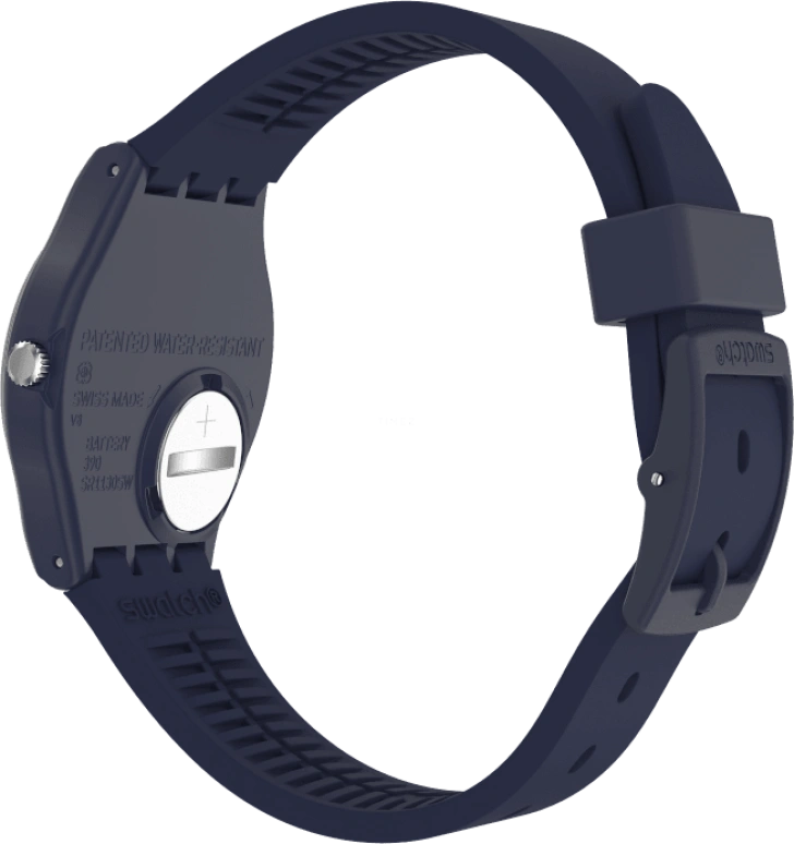 Swatch,Originals 34mm,34mm,Plastic,Blue,Closed,GN274