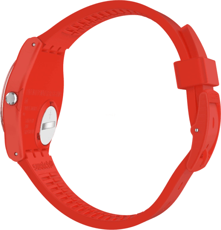 Swatch,Originals 34mm,34mm,Plastic,Red,GR183