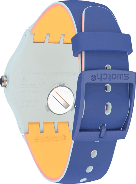 Swatch,Originals 41mm,41mm,Plastic,Blue,SUOS403