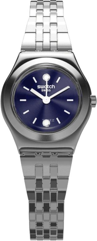 Swatch,IRONY 25mm,25mm,Stainless Steel,Blue,Quartz,Round,Silver,YSS288G