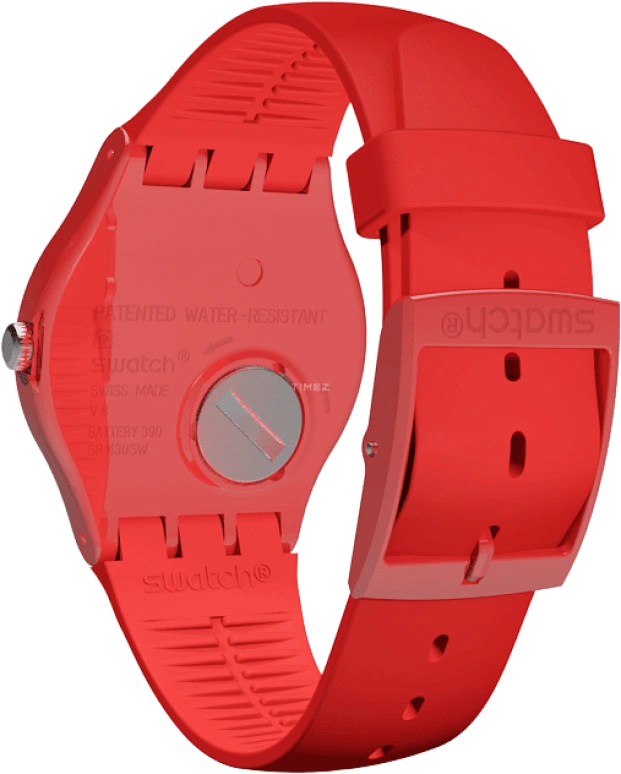 Swatch,Originals 41mm,41mm,Plastic,Red,SUOR106