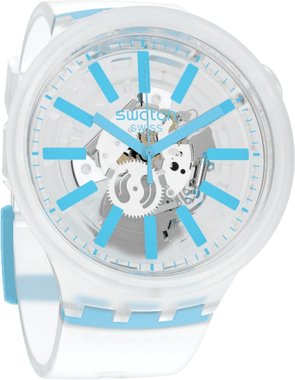Swatch,THE BOLD 47mm,47mm,Plastic,White,SO27E105