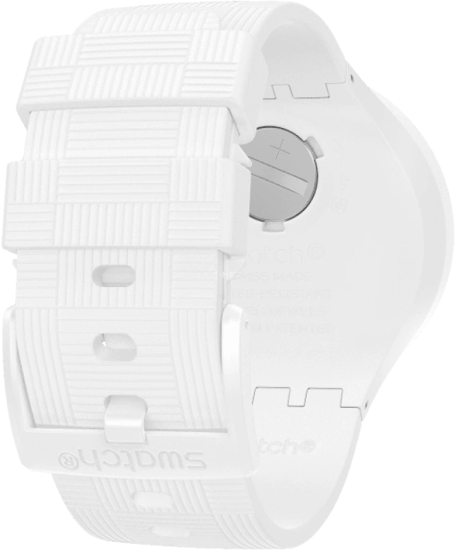 Swatch,THE BOLD 47mm,47mm,Plastic,White,Sapphire,Crystal Glass,SB02W400