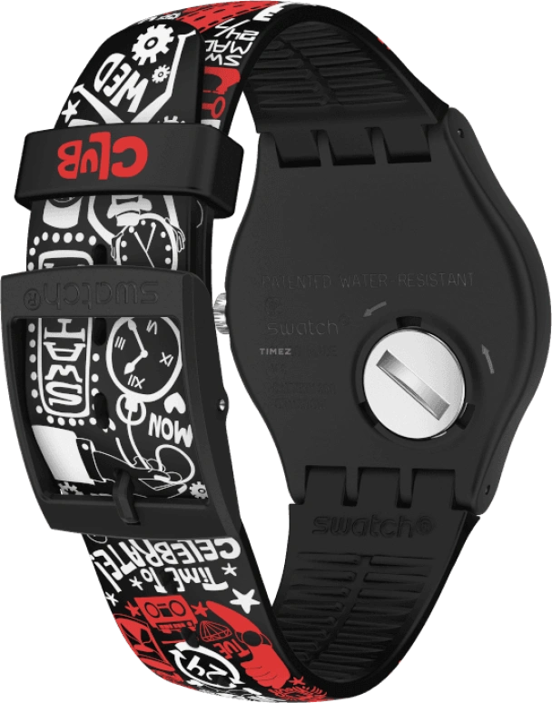 Swatch,Originals 41mm,41mm,Plastic,Black,SUOZ322