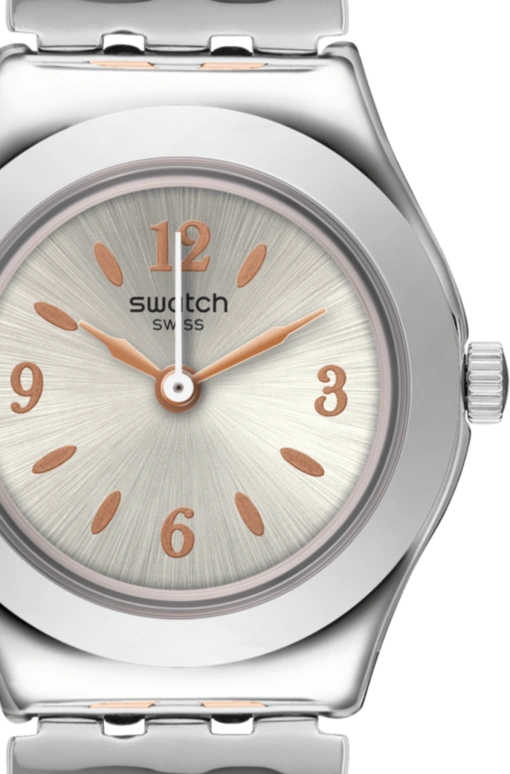 Swatch,IRONY 25mm,25mm,Stainless Steel,Grey,Quartz,Round,Silver,YSS308G
