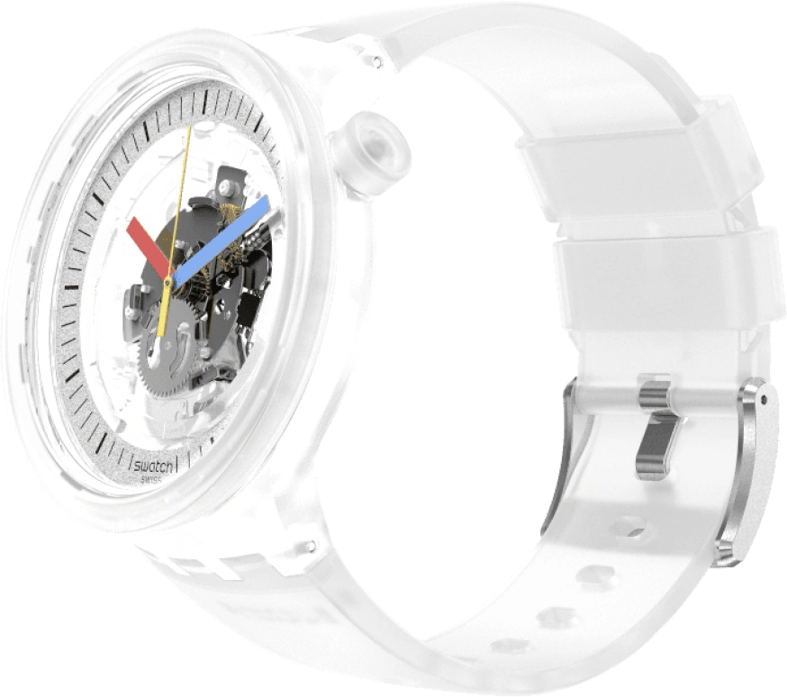 Swatch,CLEAR 47mm,47mm,Open,SB01K100