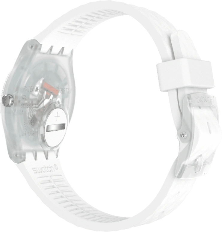 Swatch,Originals 34mm,34mm,Plastic,White,Quartz,Baton,GE286