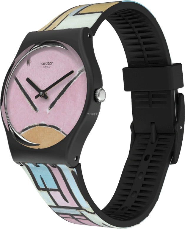 Swatch,Originals 34mm,34mm,Plastic,Pink,Closed,GZ350