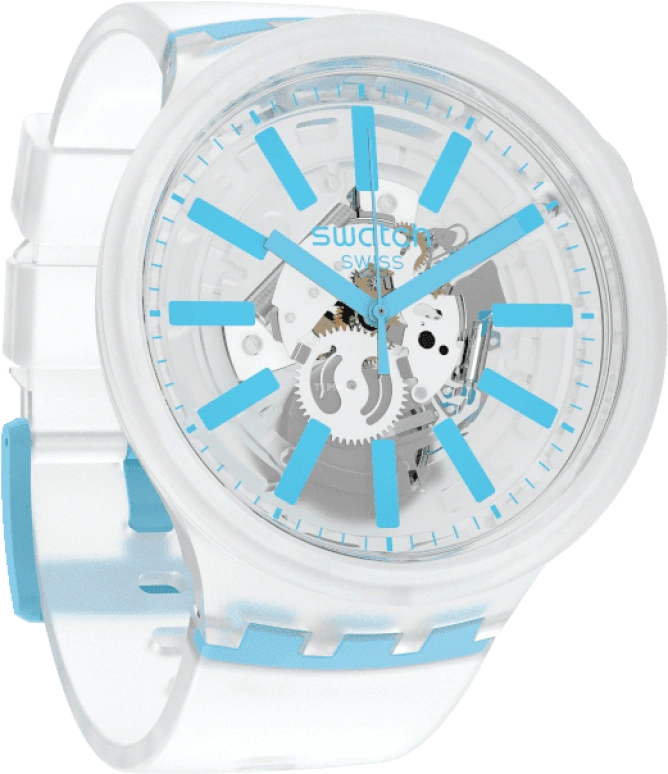 Swatch,THE BOLD 47mm,47mm,Plastic,White,SO27E105