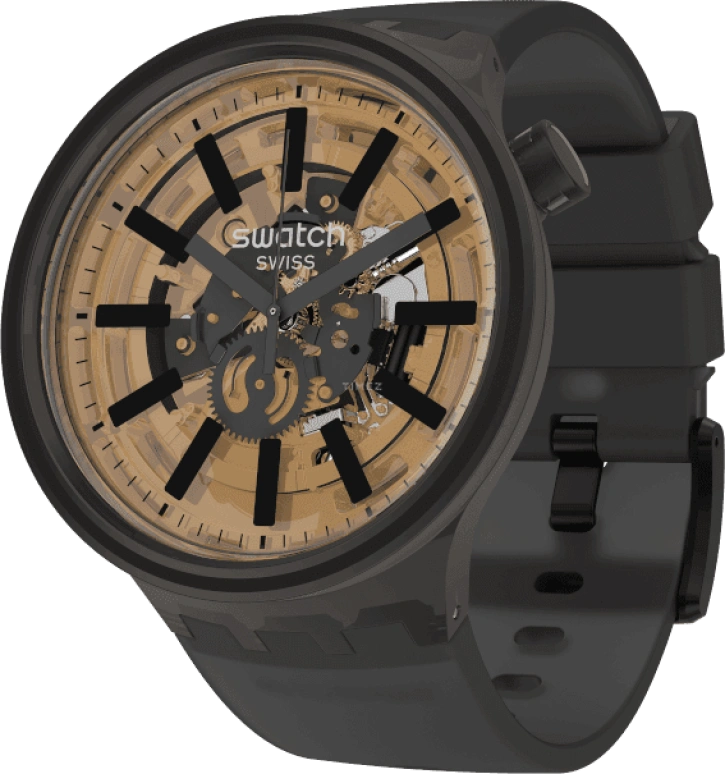 Swatch,THE BOLD 47mm,47mm,Plastic,Coffee,Brown,SO27B115