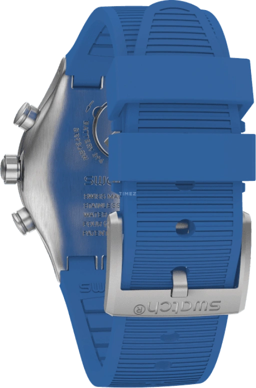 Swatch,IRONY 43mm,43mm,Stainless Steel,Black,Silver,Blue,Minutes,YVS485