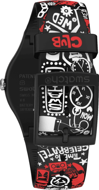 Swatch,Originals 41mm,41mm,Plastic,Black,SUOZ322