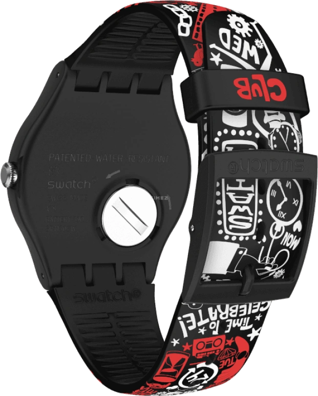 Swatch,Originals 41mm,41mm,Plastic,Black,SUOZ322