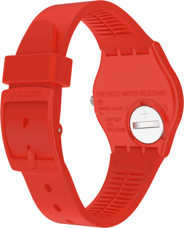 Swatch,Originals 34mm,34mm,Plastic,Red,GR183