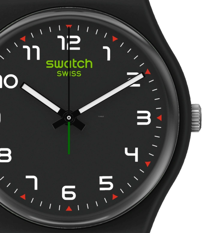 Swatch,Originals 34mm,34mm,Bioceramic,Black,Closed,SO28B100