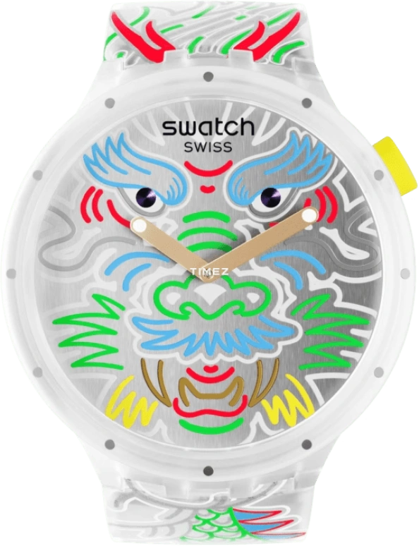 Swatch,Other 47mm,47mm,Bio-sourced,Grey,Quartz,Round,Transparent,SB05Z102