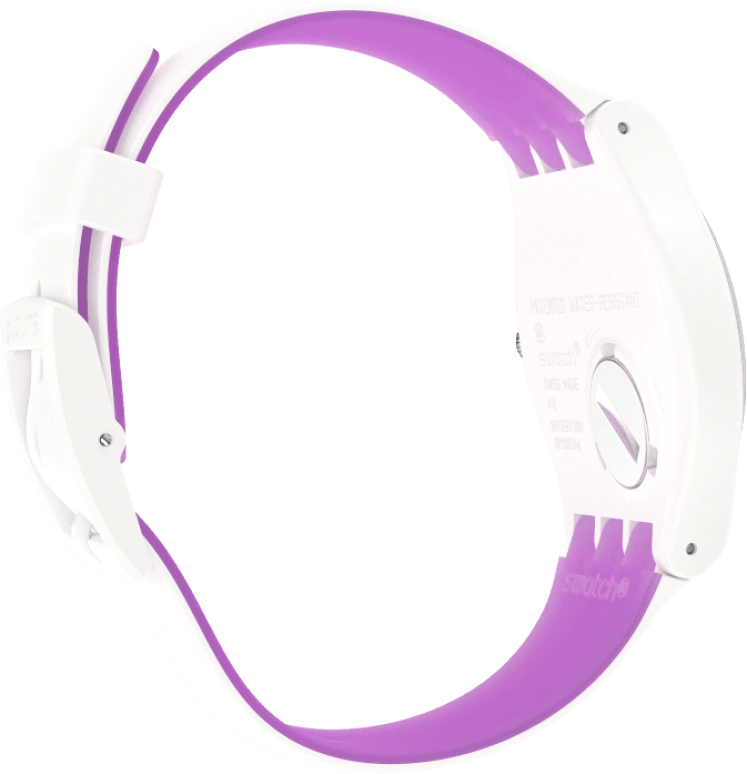 Swatch,Originals 41mm,41mm,Plastic,White,Sapphire,Crystal Glass,SUOW173